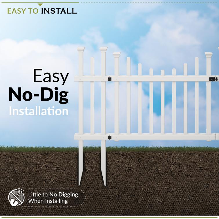 ワイコセット Washington Vinyl Gate Kit with Fence Wings (30in H x 60in W)